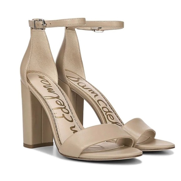 Sam Edelman Shoes - Sam Edelman Yaro Ankle Strap Heels Classic Nude Faux Leather -Women's Size US 10